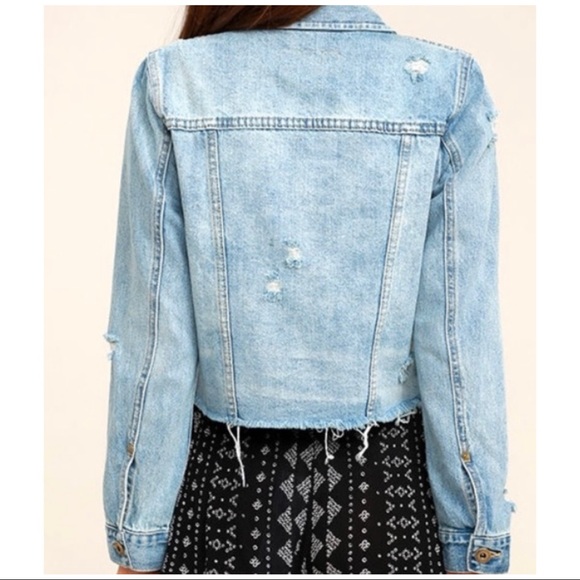 Pistola Can’t Wait Distressed Denim Jacket Small - Picture 3 of 9